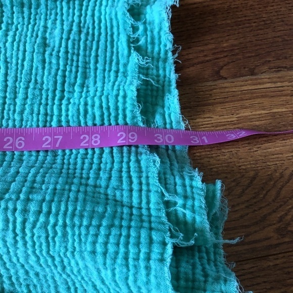 POL teal distressed gaze cotton crochet sleeveless tunic top in size S - Picture 9 of 9